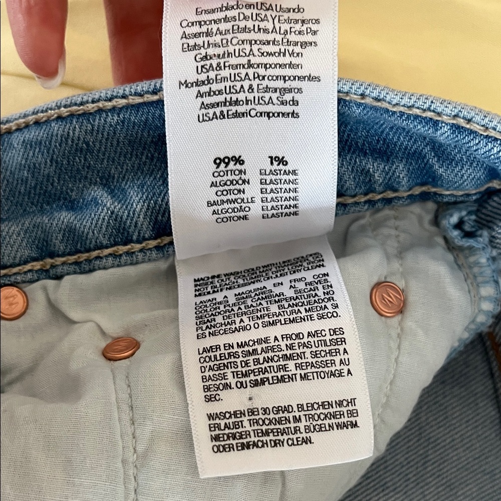 MOTHER Jeans Insider Step Crop Pointy Fray Size 26 (fits like 25) - Picture 9 of 9